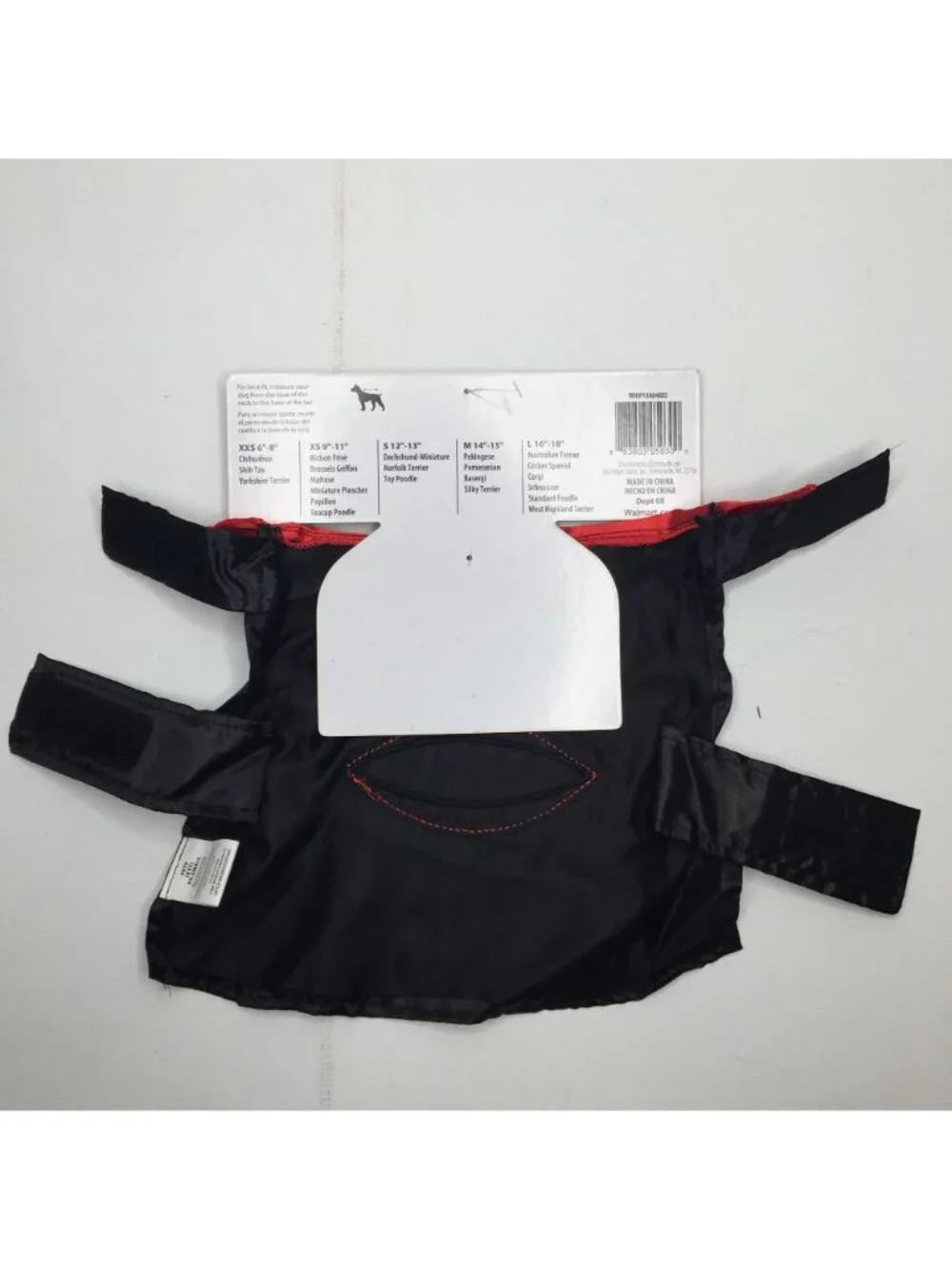 Dog Vampire Satin Cape Pet Halloween Costume Black Red Fangs Size XXS 6
